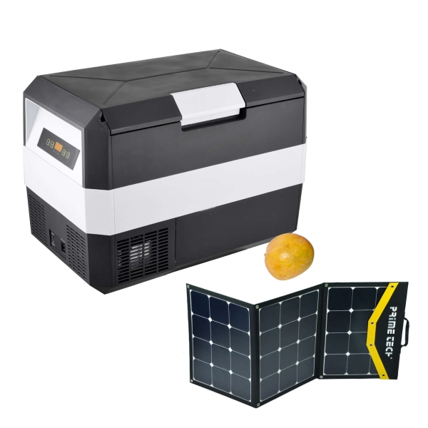 Kompressor-Kühlbox Eco-Line bis -22° C, 12/24 V (25 l) + Solarpanel